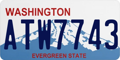 WA license plate ATW7743