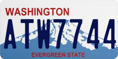 WA license plate ATW7744