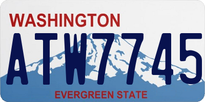 WA license plate ATW7745