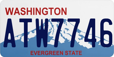 WA license plate ATW7746