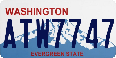 WA license plate ATW7747
