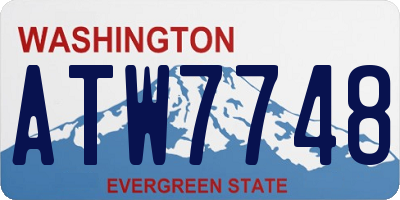 WA license plate ATW7748