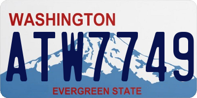 WA license plate ATW7749