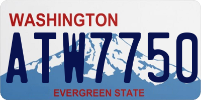 WA license plate ATW7750