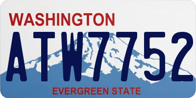WA license plate ATW7752
