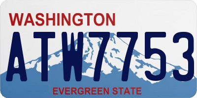 WA license plate ATW7753