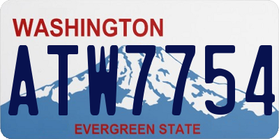 WA license plate ATW7754