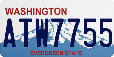 WA license plate ATW7755