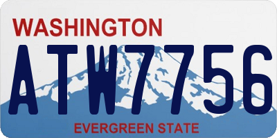 WA license plate ATW7756