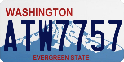 WA license plate ATW7757