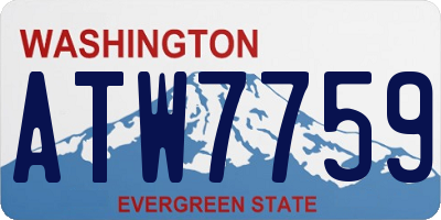 WA license plate ATW7759