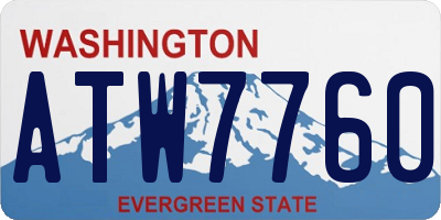 WA license plate ATW7760