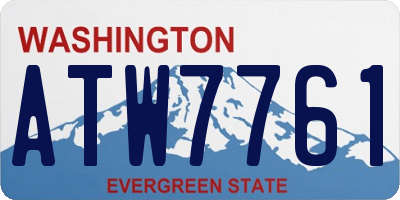 WA license plate ATW7761