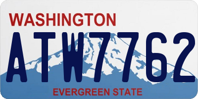 WA license plate ATW7762