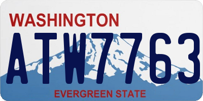 WA license plate ATW7763
