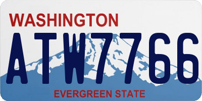WA license plate ATW7766