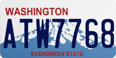 WA license plate ATW7768