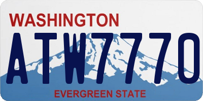 WA license plate ATW7770