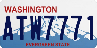 WA license plate ATW7771