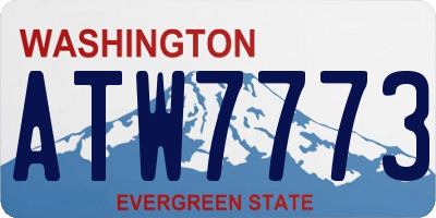 WA license plate ATW7773