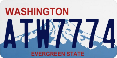 WA license plate ATW7774