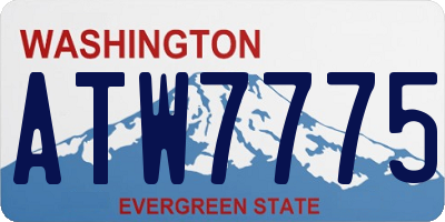 WA license plate ATW7775