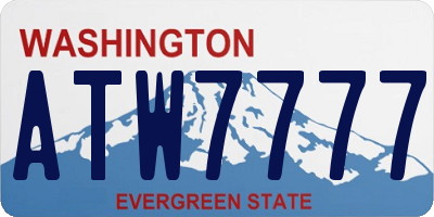 WA license plate ATW7777