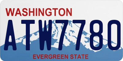 WA license plate ATW7780
