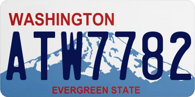 WA license plate ATW7782
