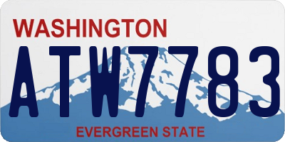 WA license plate ATW7783