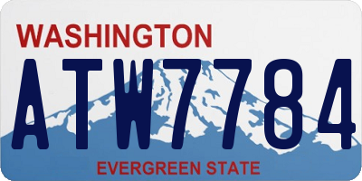WA license plate ATW7784