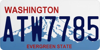 WA license plate ATW7785