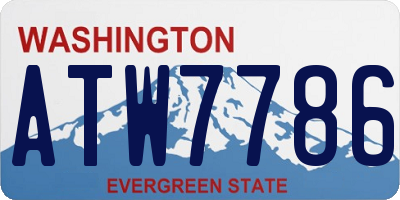 WA license plate ATW7786