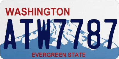 WA license plate ATW7787