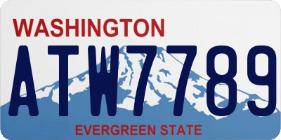 WA license plate ATW7789