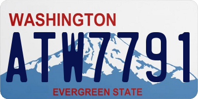 WA license plate ATW7791