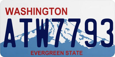 WA license plate ATW7793