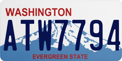 WA license plate ATW7794