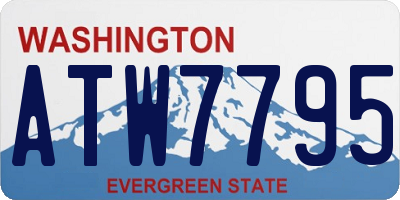 WA license plate ATW7795