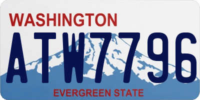 WA license plate ATW7796