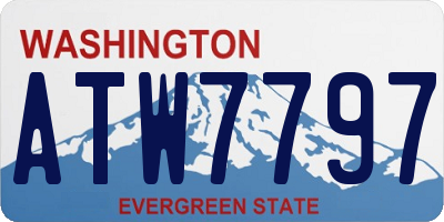 WA license plate ATW7797