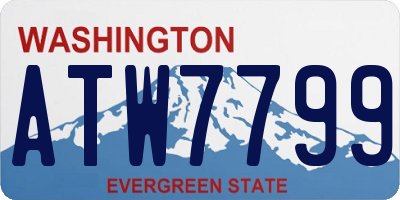 WA license plate ATW7799