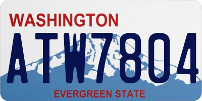 WA license plate ATW7804