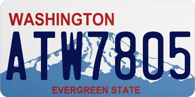 WA license plate ATW7805