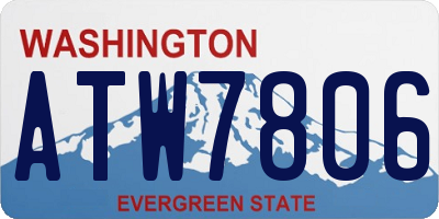WA license plate ATW7806