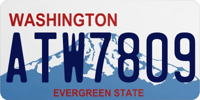 WA license plate ATW7809
