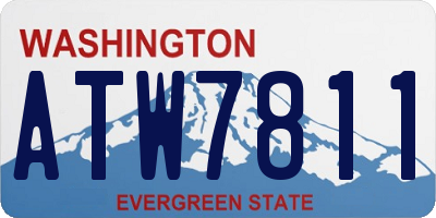 WA license plate ATW7811
