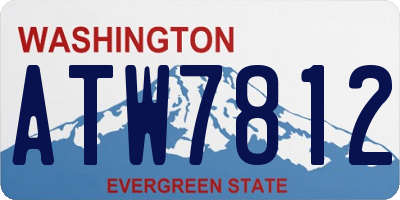 WA license plate ATW7812