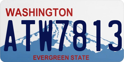 WA license plate ATW7813