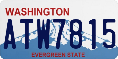 WA license plate ATW7815